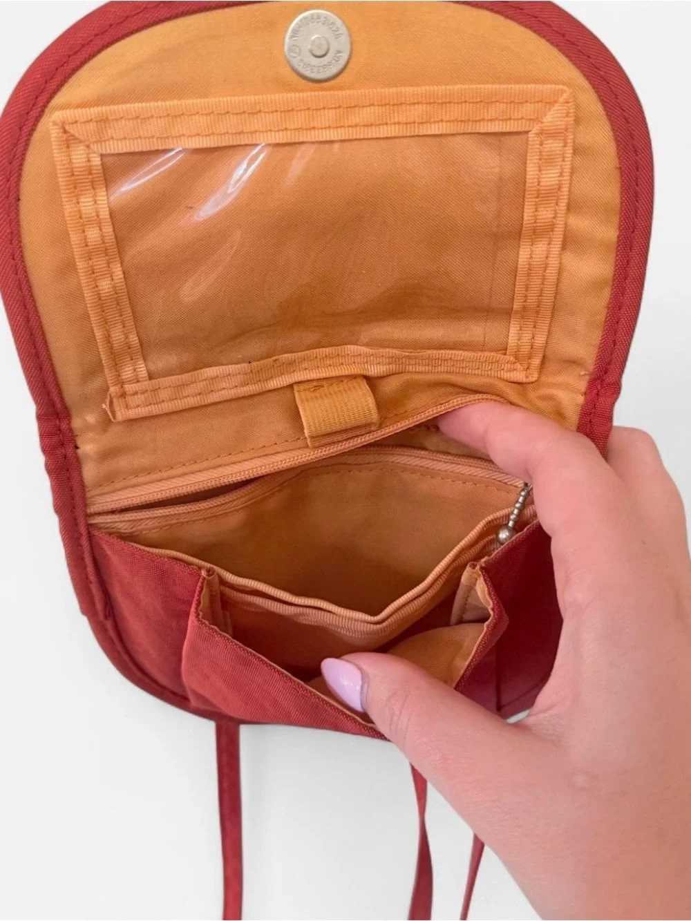 Baggallini Brick Red Crossbody with Front Flap and Zip
